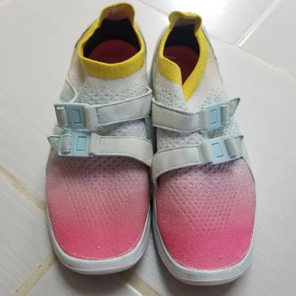 Nike Air Sockracer Flyknit White/Glacier Blue-Racer Pink 8 - Picture 11 of 12